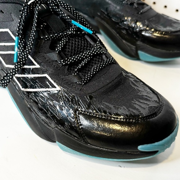 Adidas | RARE Impact FLX 2 TF “Venom” Black Colorway Spider-man Sneakers Sz 10.5 - Picture 5 of 14